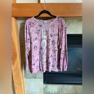Magnolia Pearl Pink Floral Long Sleeve Tee